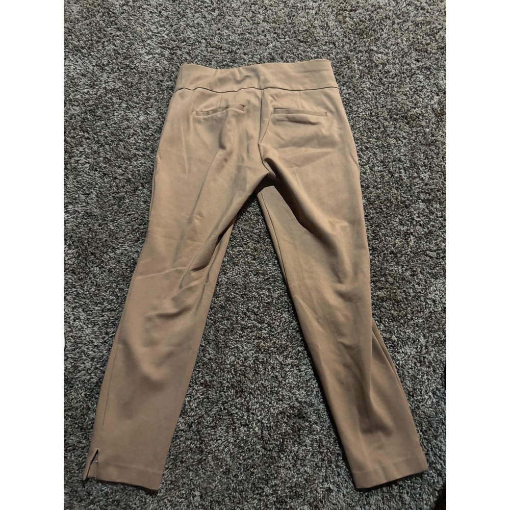 Express Columnist Ankle Pants Womens Medium Camel Tan High Rise Slim Trousers - Picture 4 of 5